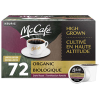 McCafé High Grown Organic Dark Roast K-Cups, 72 cups