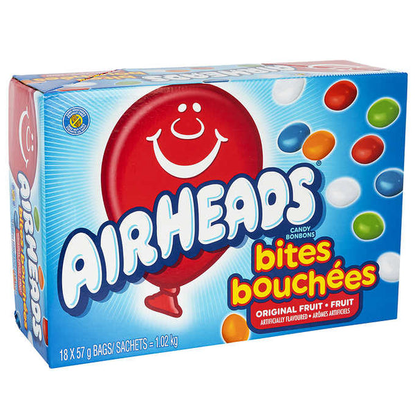 Airheads Original Fruit Candy Bites 18 × 57 g
