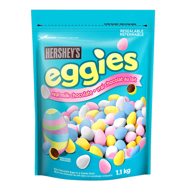Hershey's Eggies Easter Chocolate Candy, 1.1 kg Resealable Bag