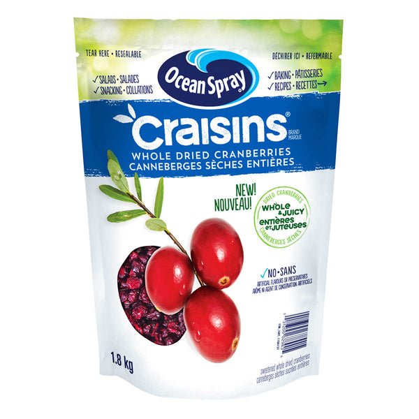 Ocean Spray Craisins Whole Dried Cranberries 1.8 kg
