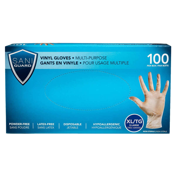 Sani Guard Vinyl Gloves pack of 100