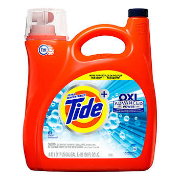 Tide OXI Advanced Power Liquid Laundry Detergent 81 wash loads