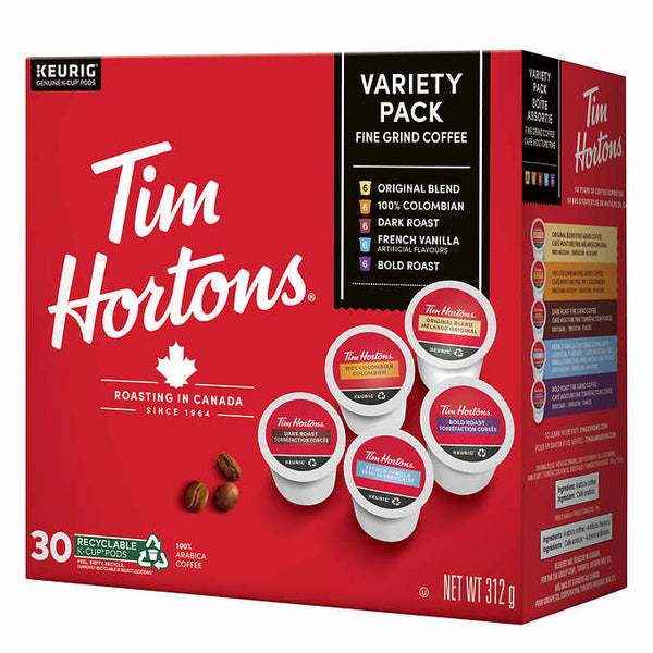 Tim Hortons Variety Single Serve K-cup Coffee pods