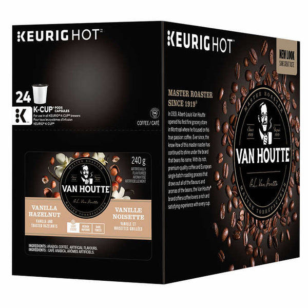 Van Houtte Vanilla Hazelnut Light Roast Coffee, 24 K-Cup Pods