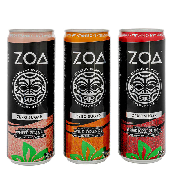 ZOA Zero Sugar Energy Drink Variety Pack 12 x 355 mL