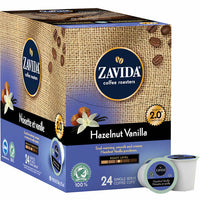 Zavida Single Serve Coffee Hazelnut Vanilla, 24 Cups