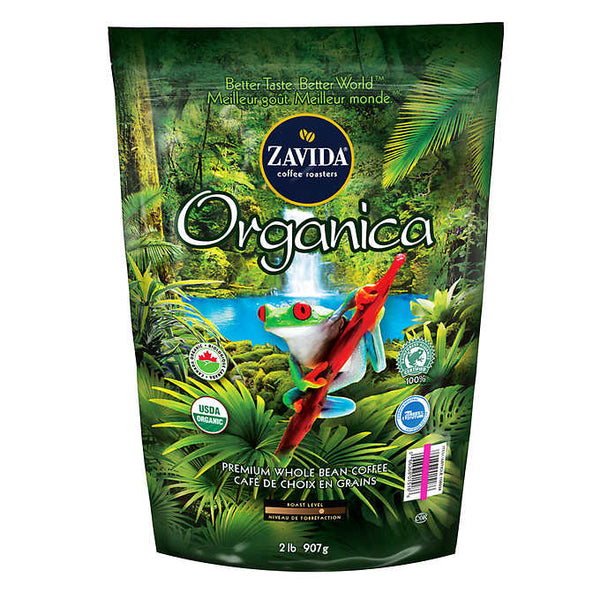 Zavida Organica Premium Whole Bean Coffee 907 g